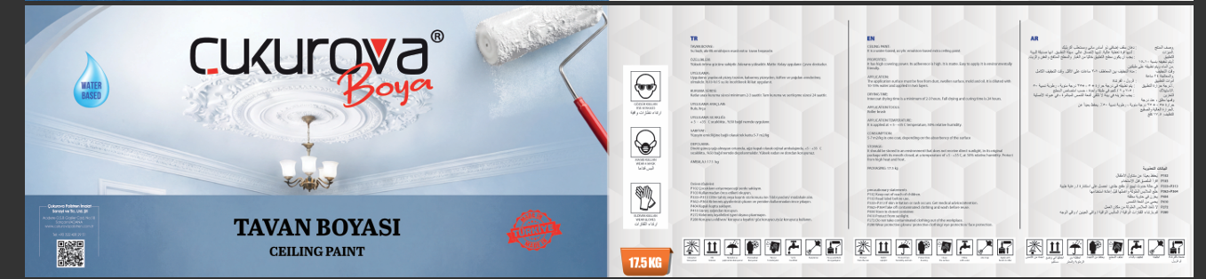 Çukurova Tavan Boyası Ceiling Paint 17.5 kg