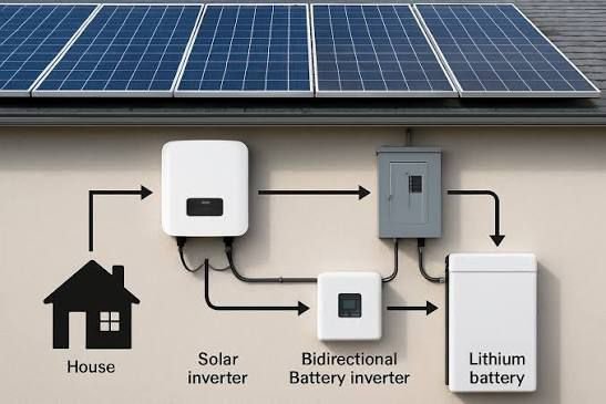 Solar inverter and battery system